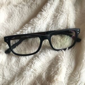 Ivory + Mason matte black and wood glasses